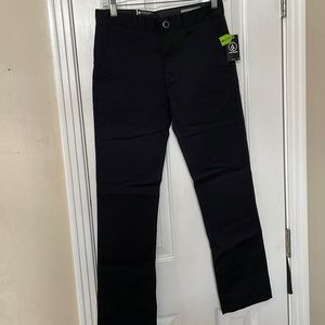 EUC Volcom boys black Frickin Modern pants, size 28.